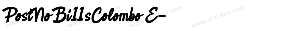 PostNoBi11sColombo E字体转换